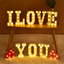 LMID led night light for children love decorative letters Marquee Sign Alphabet night lamp heart christmas bedroom garten home