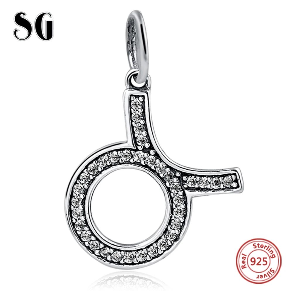 

Silver Galaxy Constellation Taurus with CZ Pattern Beads For Women Fit European Bracelet Charms Silver 925 Original DIY Jewelry