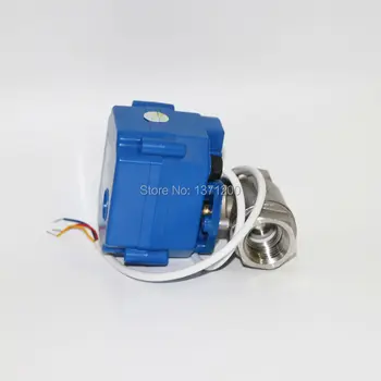 

1/2" DN15mm DC5V/12V/24V Stainless Steel 304 Motorized Ball Valve, CR-01 Electric Valve