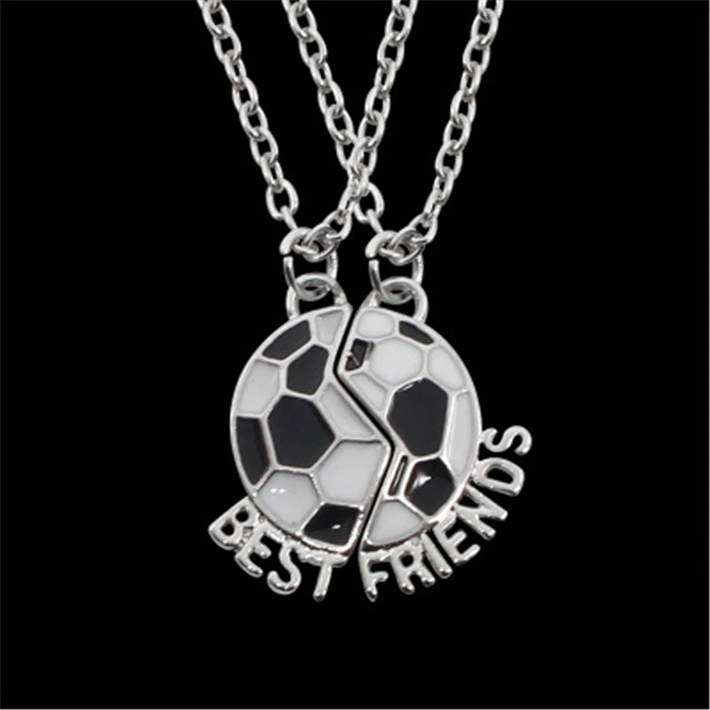 

Best Friends Soccer Friendship Necklace Charm Sports Soccer Pendant Personalized Bff Necklace Sports Jewelry Gifts For Women Men