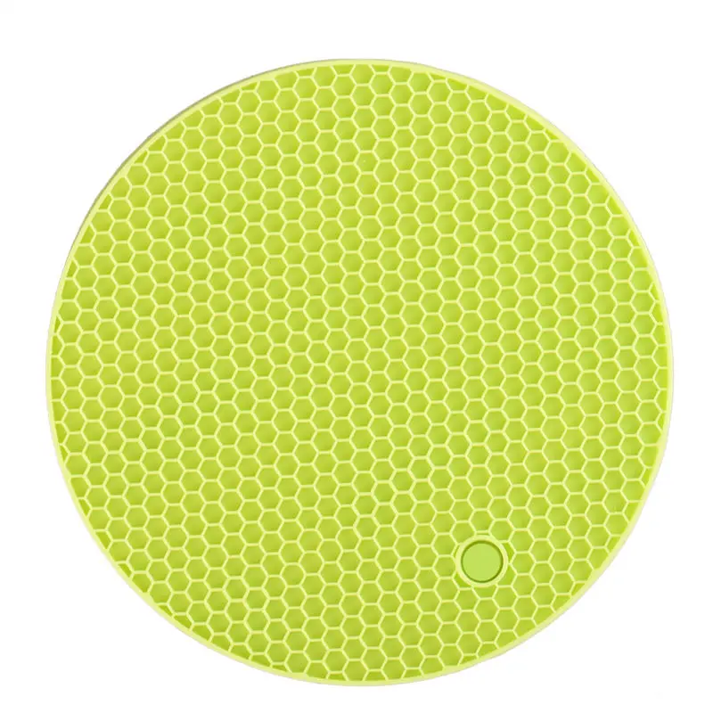 1Pcs Colorful Round Heat Resistant Non-Slip Silicone Mat Pot Holder Coaster crochet doilies  Posavasos Table Kitchen Placemats (2)