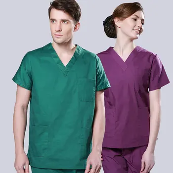 

Europe style Fashion Medical Suit Lab Coat Women Hospital Scrub Uniforms sets Design Slim Fit Breathable men Medical Uniform