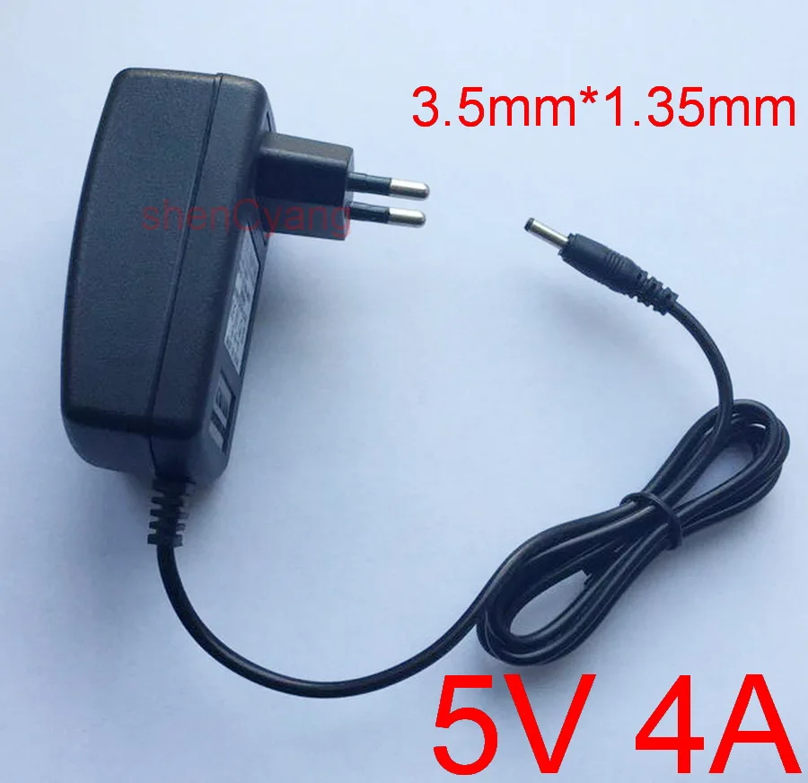 

1PCS 5V4A AC 100V-240V Converter Adapter DC 5V 4A 4000mA Power Supply EU Plug 3.5mm x1.35mm