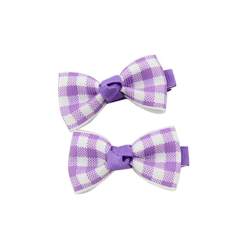 Baby Hairgrips Colorful Dots Ribbon Bow Hair Clip Floral Candy Hairpin Plaid Barrettes Bows Hair Accessories Headwear  (1)