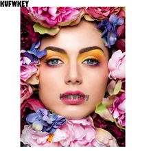30x40 см фото на заказ Алмазная картина полная дрель сделать свою собственную картину на заказ фото Алмазная вышивка распродажа цветок женщина