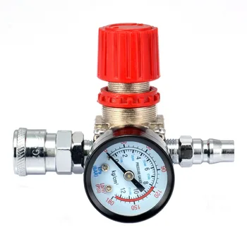 

1/4" 180PSI Air Compressor Valve Zinc Alloy Air Compressor Regulator Pressure Switch Control Valve with Gauges