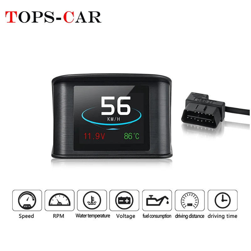 Pаспродажа GEYIREN P10 OBDII автомобиль поездки бортовой компьютер T600 автомобиль цифровой font b gps b font OBD2 OBD Спидометр дисплей Температура воды об мин датчик