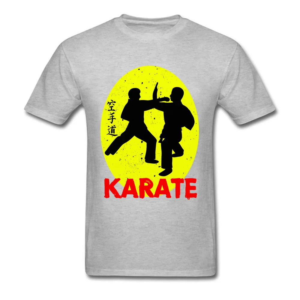 Karate O Neck T Shirt Fall T Shirt Short Sleeve Hot Sale Pure Cotton Leisure T Shirt Normal Youth Free Shipping Karate grey