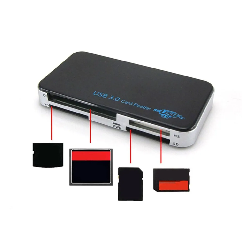 USB 3,0 Все-в-1 Compact Flash Multi Card Reader адаптер 5 Гбит/с, высокая Скорость USB Card Reader для TF Secure Digital карты