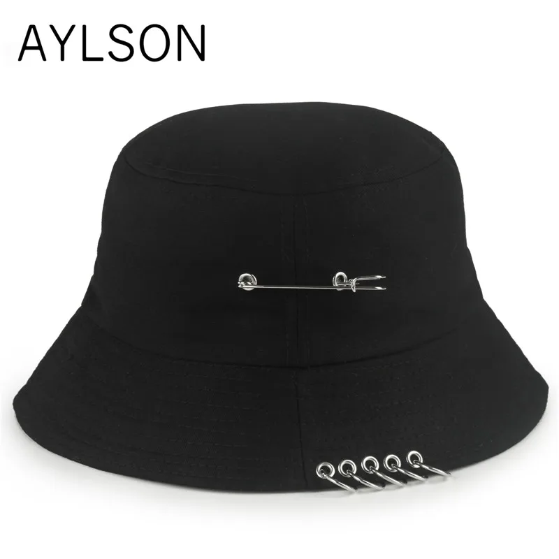 

New 2019 Men Women Bucket Hats Japan and Korea Street Style Harajuku Letters Print Streamers Lace Up Cap Ladies Summer Sun Hat