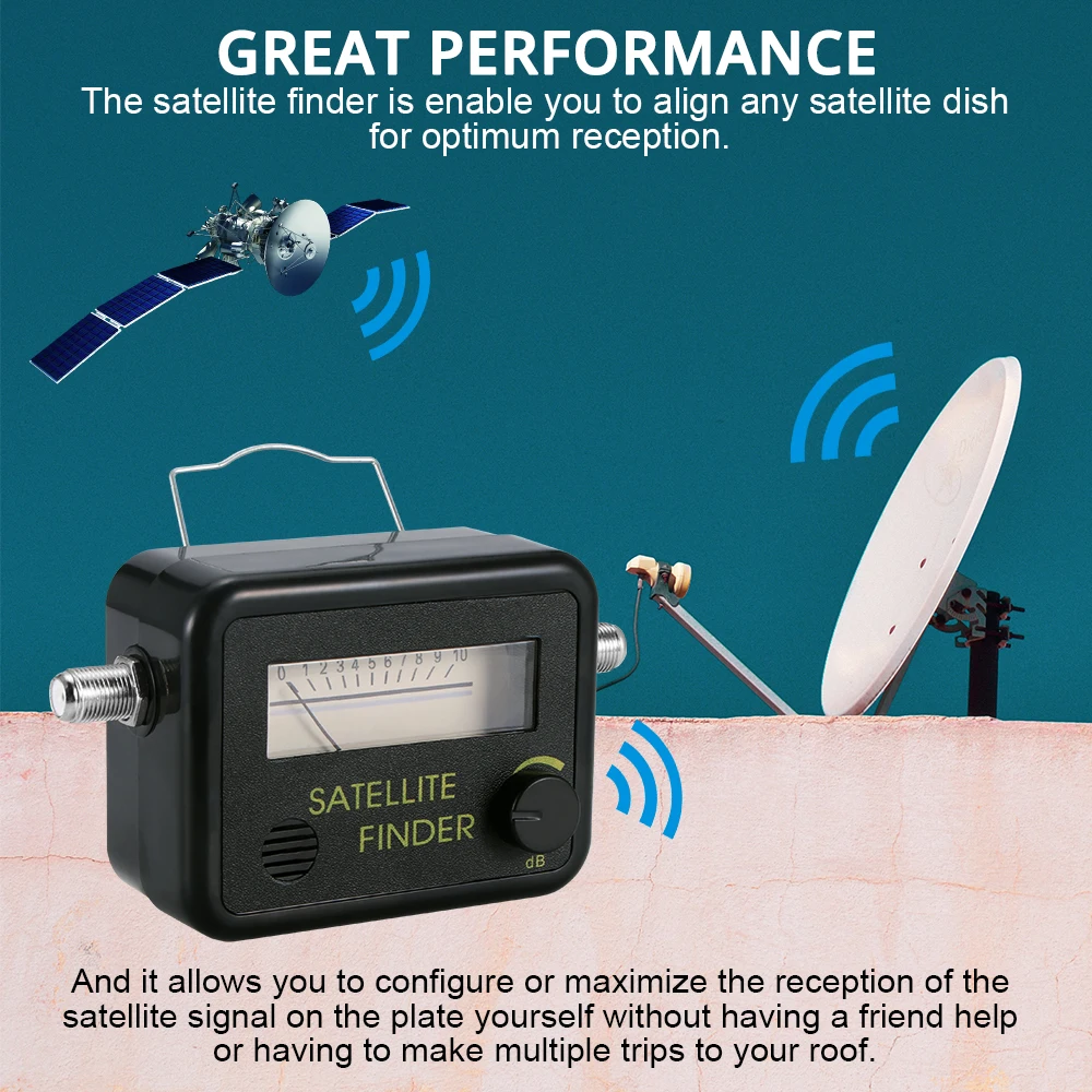 Спутниковый искатель найти выравнивание сигнала метр рецептор для Sat блюдо ТВ с lnb конвертером Direc цифровой ТВ усилитель сигнала Satfinder