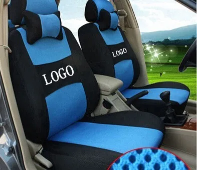 

grey red beige Embroidery logo Car Seat Cover Front 2 Seat For Hyundai SONATA ELANTRA Avante VERNA Accent with 2 neck