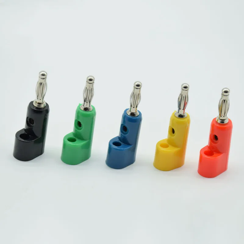 100 Pcs 5 Color Banana Plug For Test Probes 4mm Binding Post Jack Soldering E 