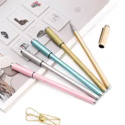 Kawaii 0,5 мм металлические офисные ручки милое розовое золото гелевые ручки для детей, пишущих подарок корейский Канцтовары Школьные