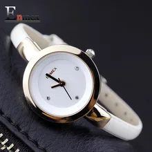 2016 Mémorial cadeau Enmex femmes creative slim montre bracelet d’or blanc graceful jeune fille élégante de mode quartz lady montres