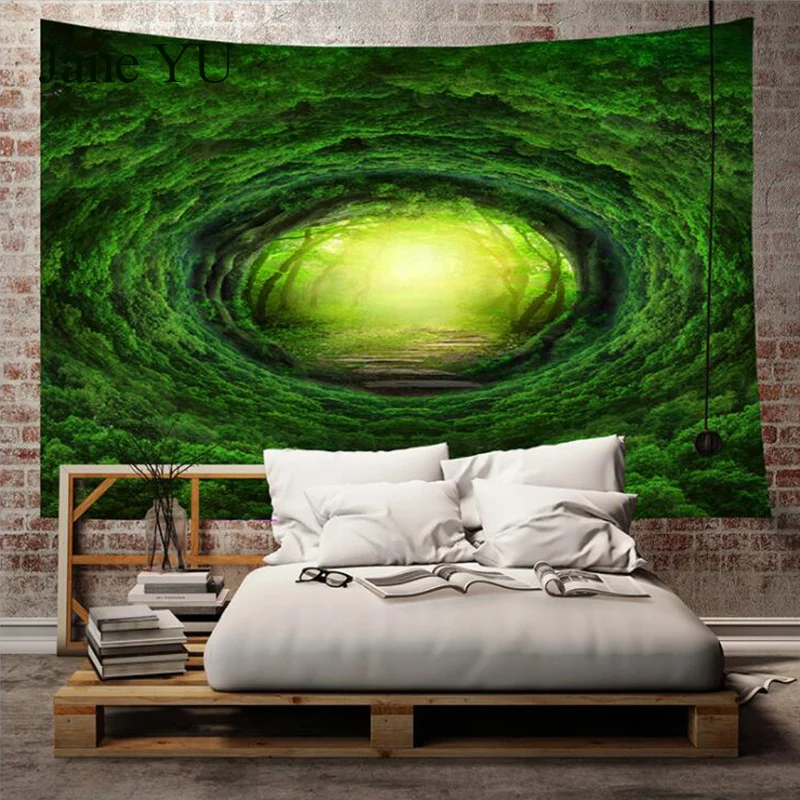 JaneYU Digital Printed Rainforest Tapestry Wall Blanket Beach Taper | Дом и сад