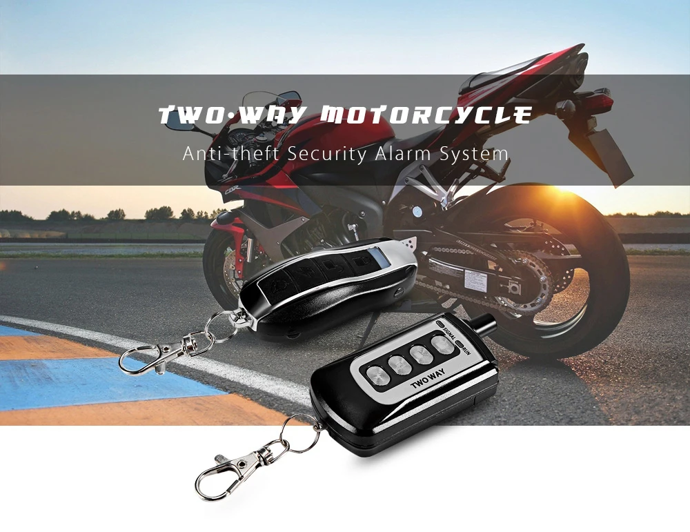 VicTsing Universal Two-way Motorcycle Anti-theft Security Alarm System Vibration Reminding Remote Control Engine Start Speaker   (13)