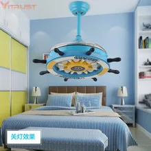Современные детские потолочные вентиляторы для мальчиков и девочек, спальня, деревянный потолочный вентилятор, Светильники для гостиной, столовой, Детский милый пульт дистанционного управления