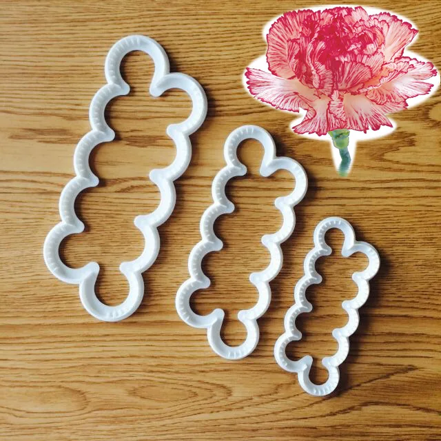 

3 pcs Carnations Fondant Cake Decorating Modeling Tools Set Designs Sugar craft Gum paste Flower Modelling Mold