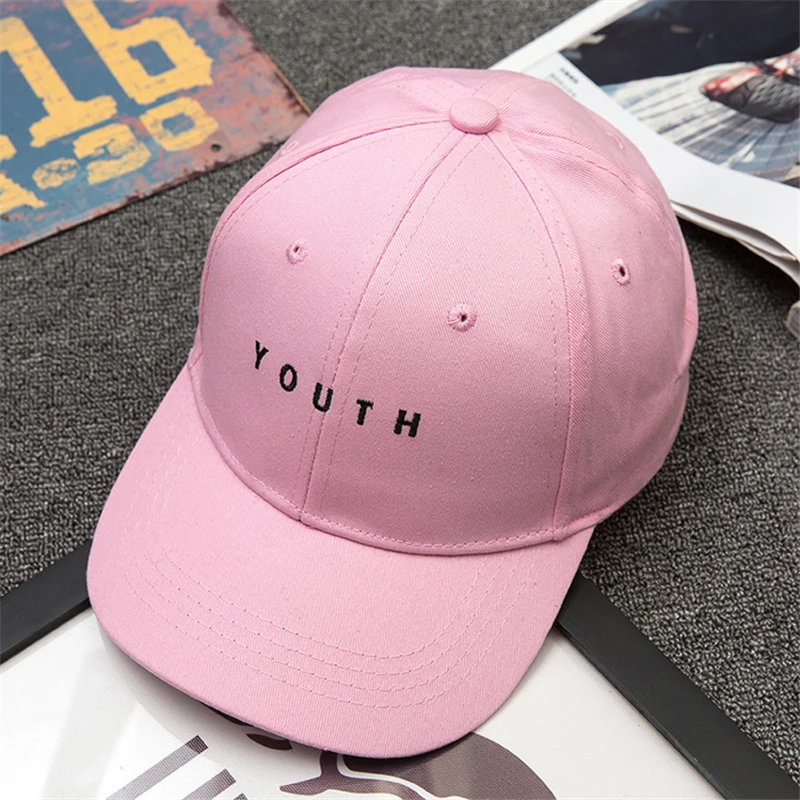 Summer Baseball Cap New Cotton Women Man Hat Youth Letter Print Embroidery Unisex Mens Hats Snapback Hip Hop Hat Team DIY