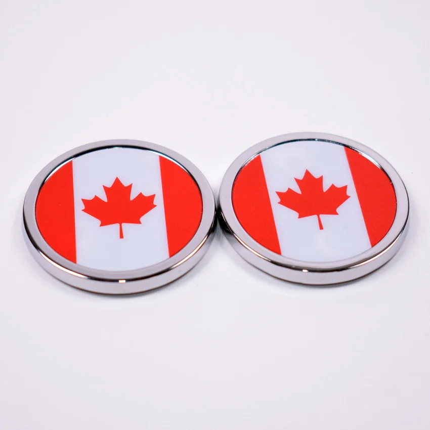 2Pcs/lot Auto Canadian Flag Car Fender Tail Trunk Emblem Badge Decal