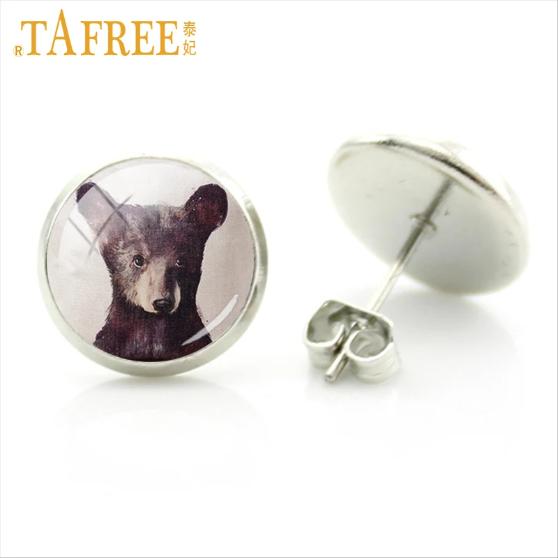 TAFREE серьги в виде лисьей морды cunning animal in nature Super cute мультфильм аниме Новые Мужчины