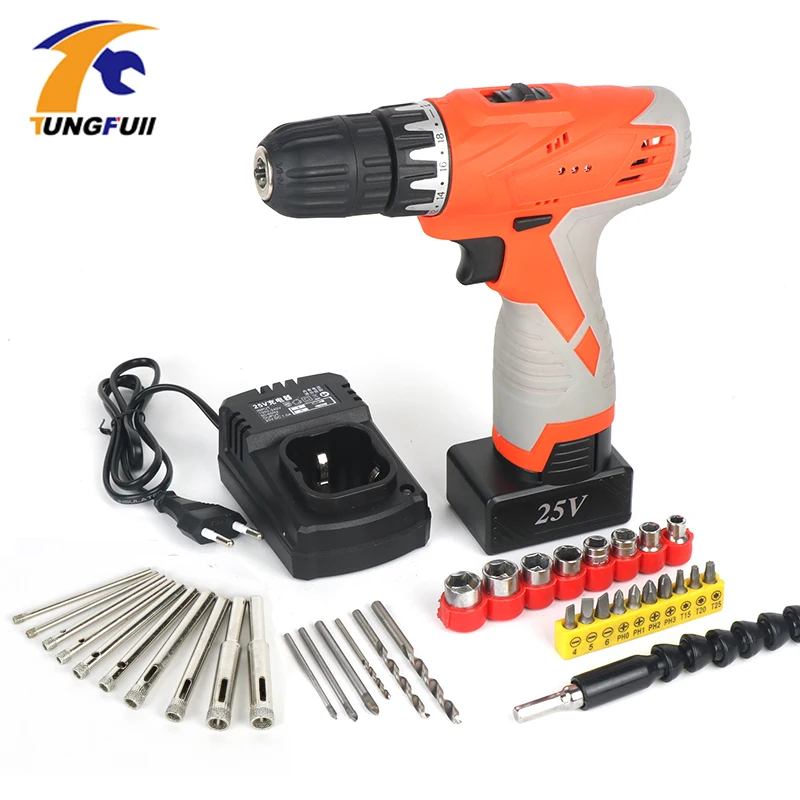 

48VF 25V Electric Drill Batteries Screwdriver Cordless Drill Rotary Power Tools Electric Screwdriver Hand Tool Mini Wireless
