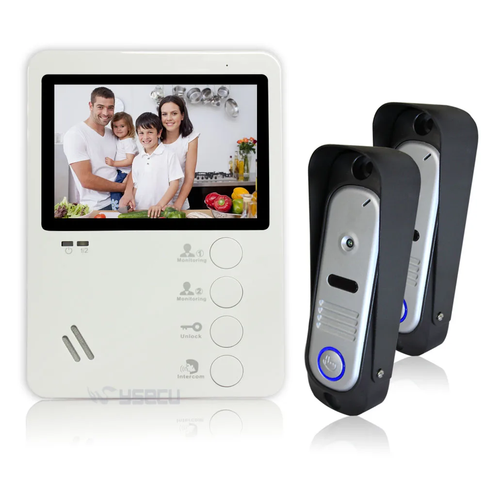 Homefong 4inch Monitor Color Video font b Door b font Phone Intercom System 800TVL IR Night