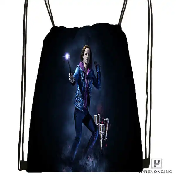 Пользовательские harry_potter_artwork_ Drawstring сумка-рюкзак милый рюкзак дети сумка(черный назад) 31x40 см#2018611-24