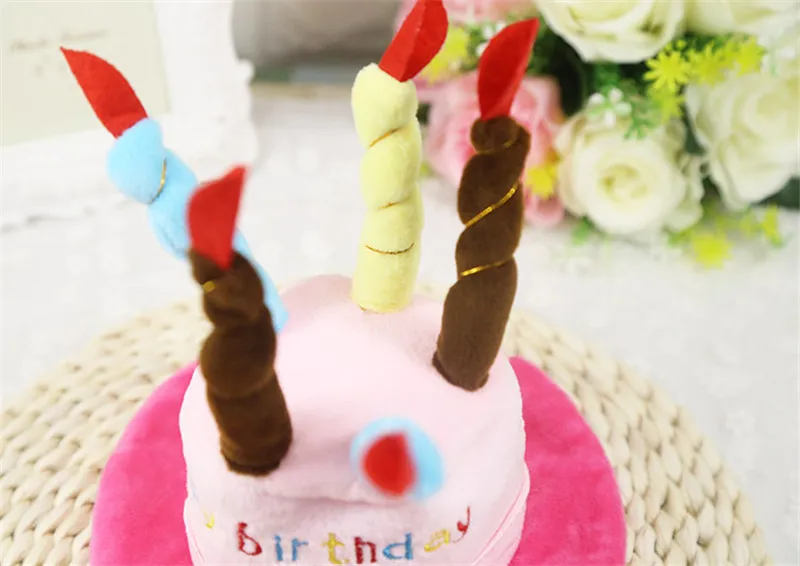 Шапки для домашние питомцы; собаки; кошки шапки ко дню рождения шляпа с свечи для торта дизайн костюм на день рождения головные уборы аксессуары домашних животных