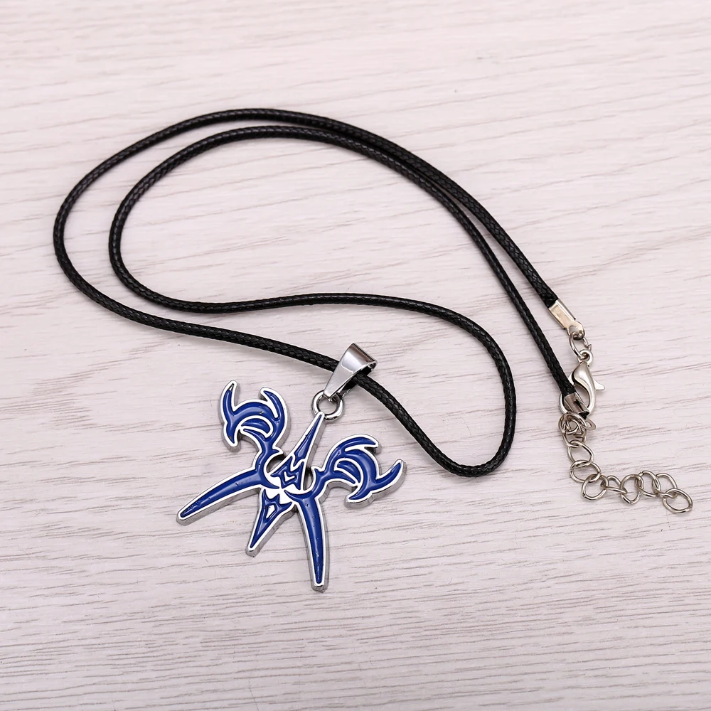 12pcs/lot Hot Anime Fate/stay night Bronze Metal Necklace Blue Logo