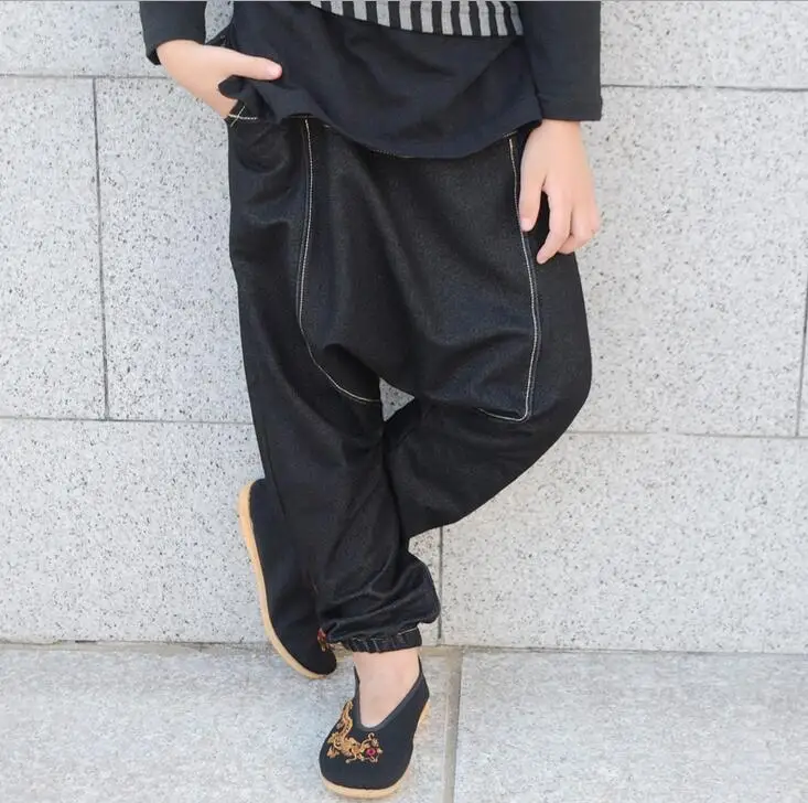 2017 новые модные детские шаровары с большой промежностью Детские повседневные