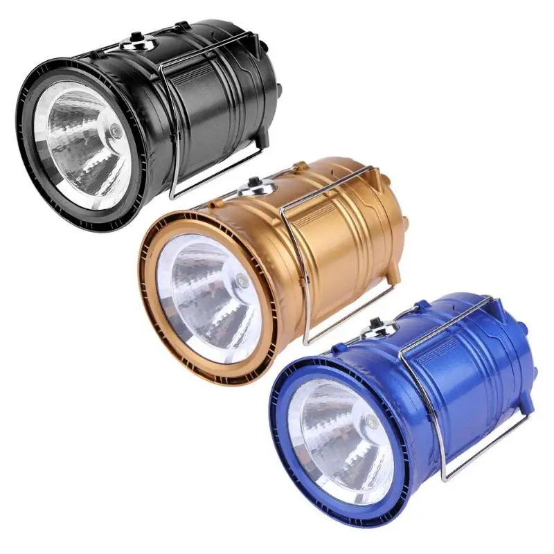 

LED Camping Lantern Flashlights Collapsible Flame Effect Tent Light Gear Accessories Equipment for Outdoor Hiking Emergencies