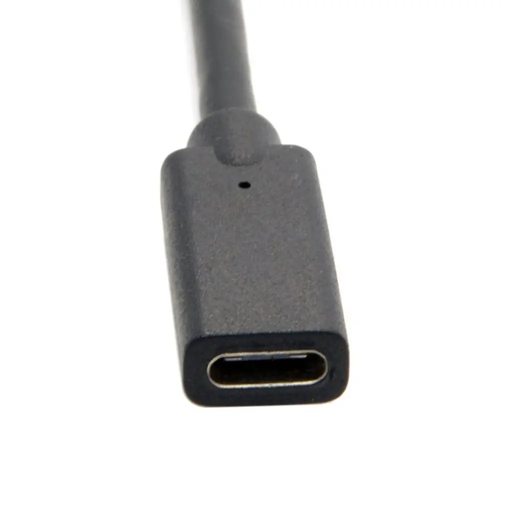 0,3 метров Реверсивный дизайн type C USB 3,1 90 градусов папа-USB-C Женский удлинитель для передачи данных