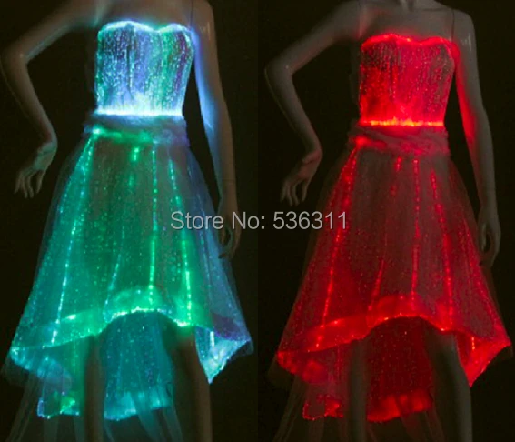 Mode vestidos kerst kostuum led dans kostuums lichtgevende kleding strapless wit bridalmate dress Mode vestidos kerst kostuum led dans kostuums lichtgevende kleding strapless wit bridalmate dress