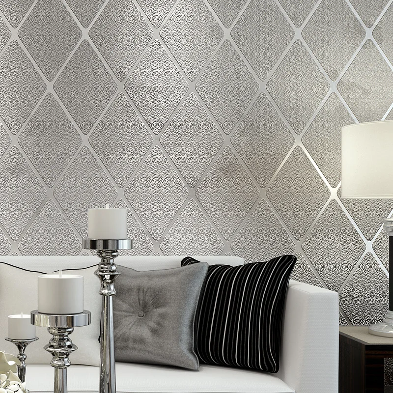 3D обои Papel De Parede Современные Простые алмазные полоски нетканые из древесного
