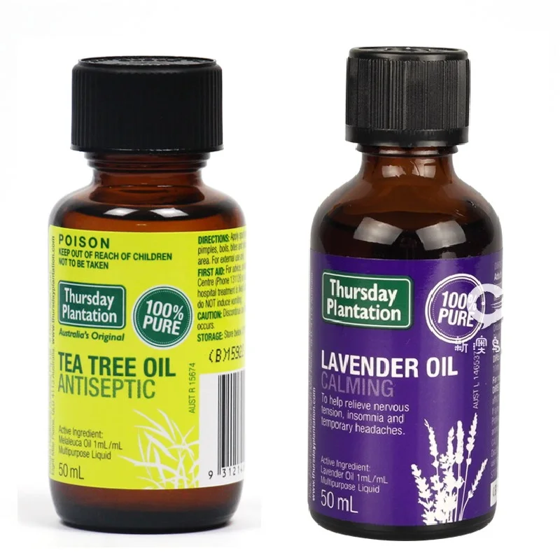 

Thursday Tea Tree Oil Lavender Oil Ultrasonic Diffusers Essential Oil Aromatherapy Household Use Antiseptic Relieves Cuts burns