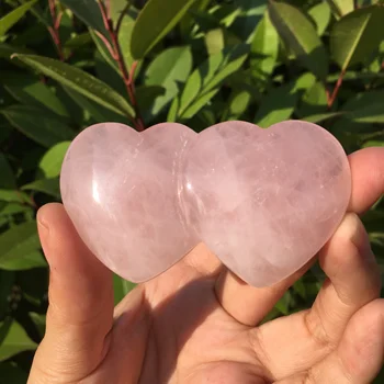 

natural rose quartz crystal heart for home decoration healing crystals wedding decoration christmas decor