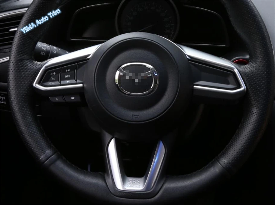 Lapetus ABS Матовый/углеродного волокна стиль автомобиля Стайлинг Руль рамка Крышка