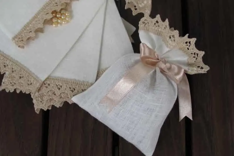 5x14.5cm Burlap favor bags wedding favor bag burlap lace favor bag ...