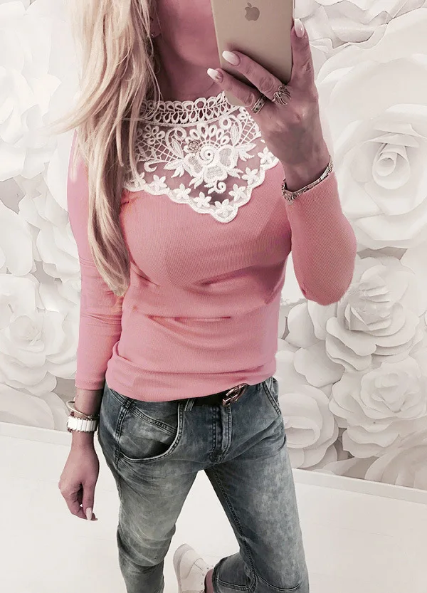 

shirts women 2018 plus size womens top long sleeve korean casual aesthetic t shirt thanksgiving 2019 new streetwear lace