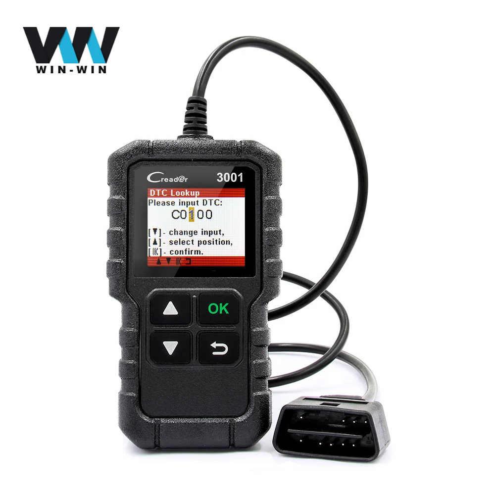 Считыватель кодов OBD2 сканер Creader 3001 OBDII/EOBD CR3001 для неисправностей 60%|Считыватели и