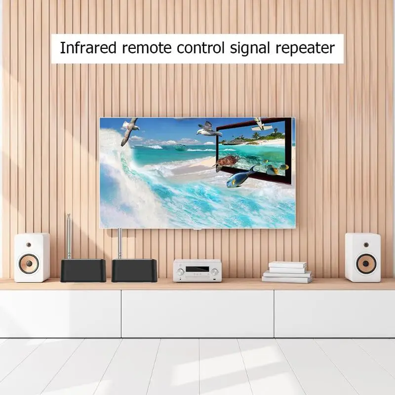 Беспроводной сигнал ИК дистанционный расширитель ретранслятор приемник передатчика HDMI w/антенна частота передачи 433,92 MHz + 200 kHz
