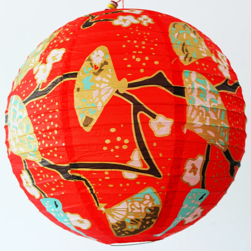 Pretty16''40cm декоративный бумажный шарик-лампион китайский фестиваль бумажные фонари для вечерние и Свадебное Украшение подвесное бумажный шар - Color: 35cm round lantern