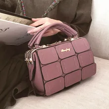 2016 Autumn New Patchwork Small Square Package European and American Fashion Handbags Leisure Package Handbag Shoulder
