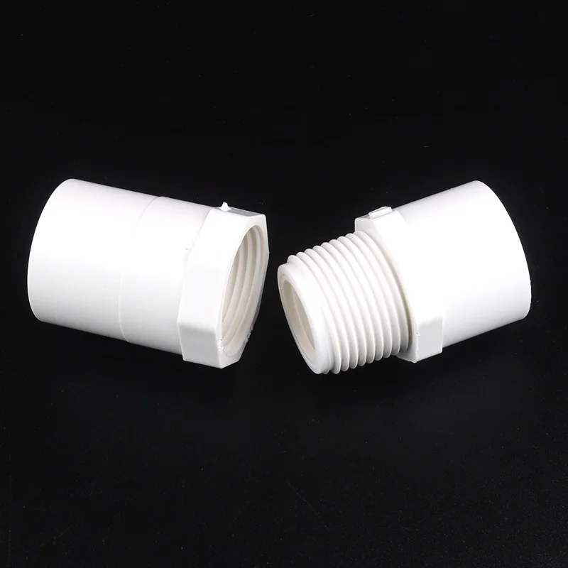 3 шт. 1/2 &quot 3/4&quot 1 2&quot ПВХ резьбовые коннекторы 20/25/32/40 мм водопроводные соединения