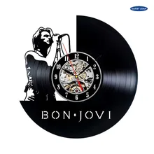 Reloj de vinilo Vintage hecho a mano para regalo de los Fans de Bon Jovi la crosse, reloj de pared saat despertador reloj de pared grande reloj duvar saati