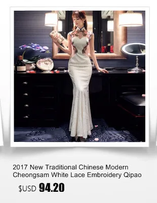 Fashion Sexy Hollow Lace Modern Cheongsam Chinese Evening Dress Summer ...