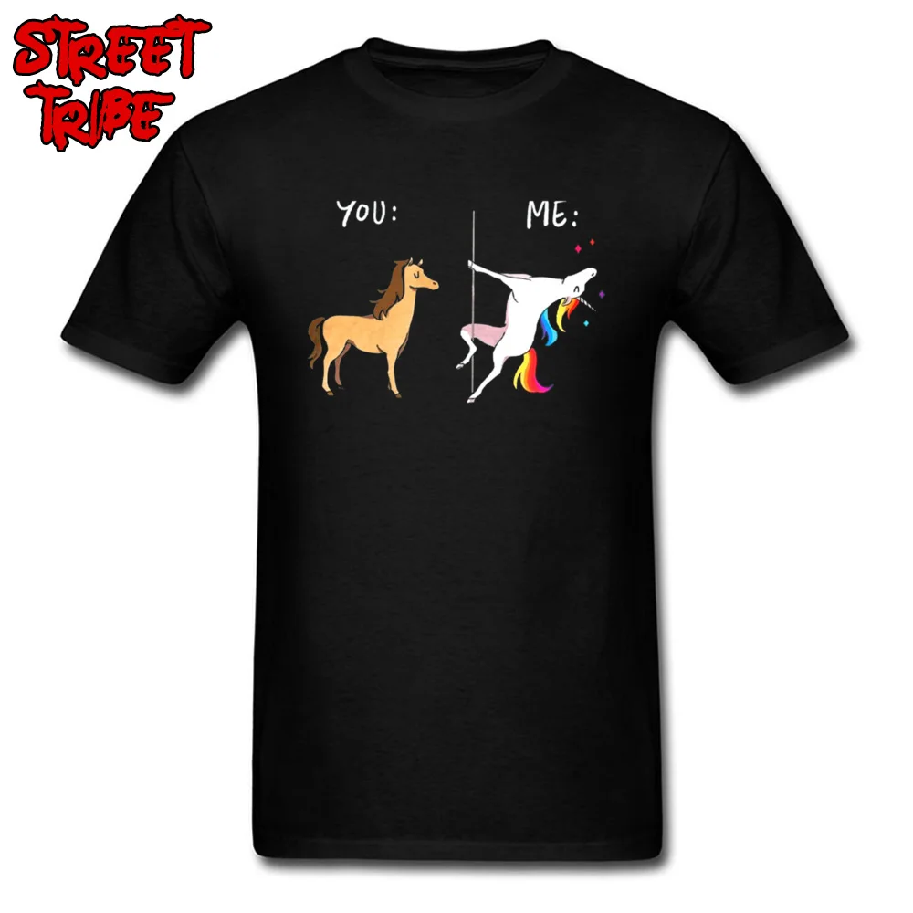 Wholesale Adult Tshirts Casual Cool Tees 100% Cotton Short Sleeve Summer Tee Shirt Crewneck Wholesale Me Unicorn You Horse Pole Dancing 9959 black