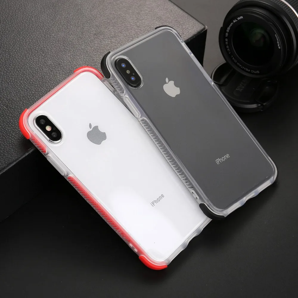 

For iphone XS MAX XR X 7 8 6 6S plus case cover fashion transparent Anti-knock shockproof soft tpu protective phone bag Ritozcas